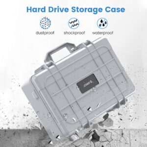 ORICO Hard Drive Case 3.5inch 20-Bay HDD/SSD Multi-Protection Storage Suitcase with Foam Hard Case Shockproof Anti-Static MoistureProof Carrying Case -PSC L20