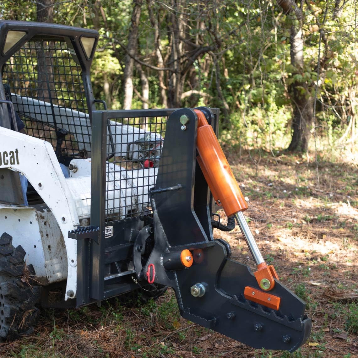 Titan Attachments 12" Rotating Tree Shear Attachment 5" Cylinder Skid Steer for Tractor Loaders