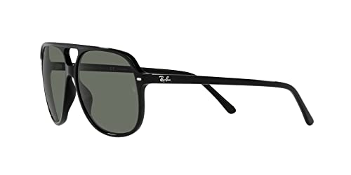 Ray-Ban RB2198 Bill Square Sunglasses, Black/Polarized Green, 60 mm