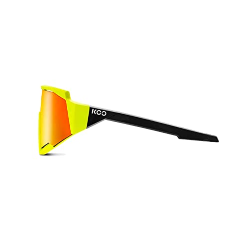 KOO Spectro Sunglasses I Performance Eyewear for Road, Triathlete & Cyclocross Sports - Yellow Fluo