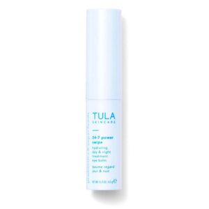 tula 24-7 power swipe hydrating eye balm | dark circle treatment, instant brightening, portable | 0.23oz