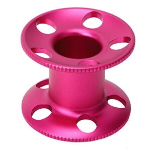 empty underwater compact size finger spool, finger spool reel, easy to use line tool for snorkeling freediving(red)