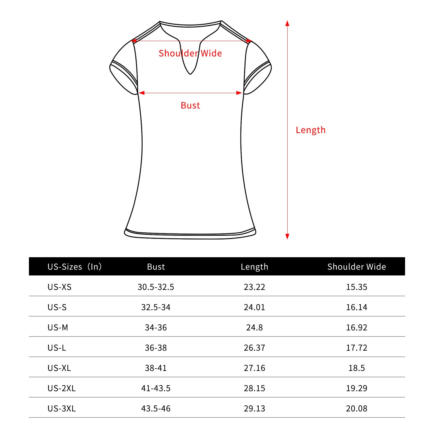 Tennis Shirts for Women Short Sleeves, Solid Golf T Shirts V-Neck Running Shirts(Black,M)