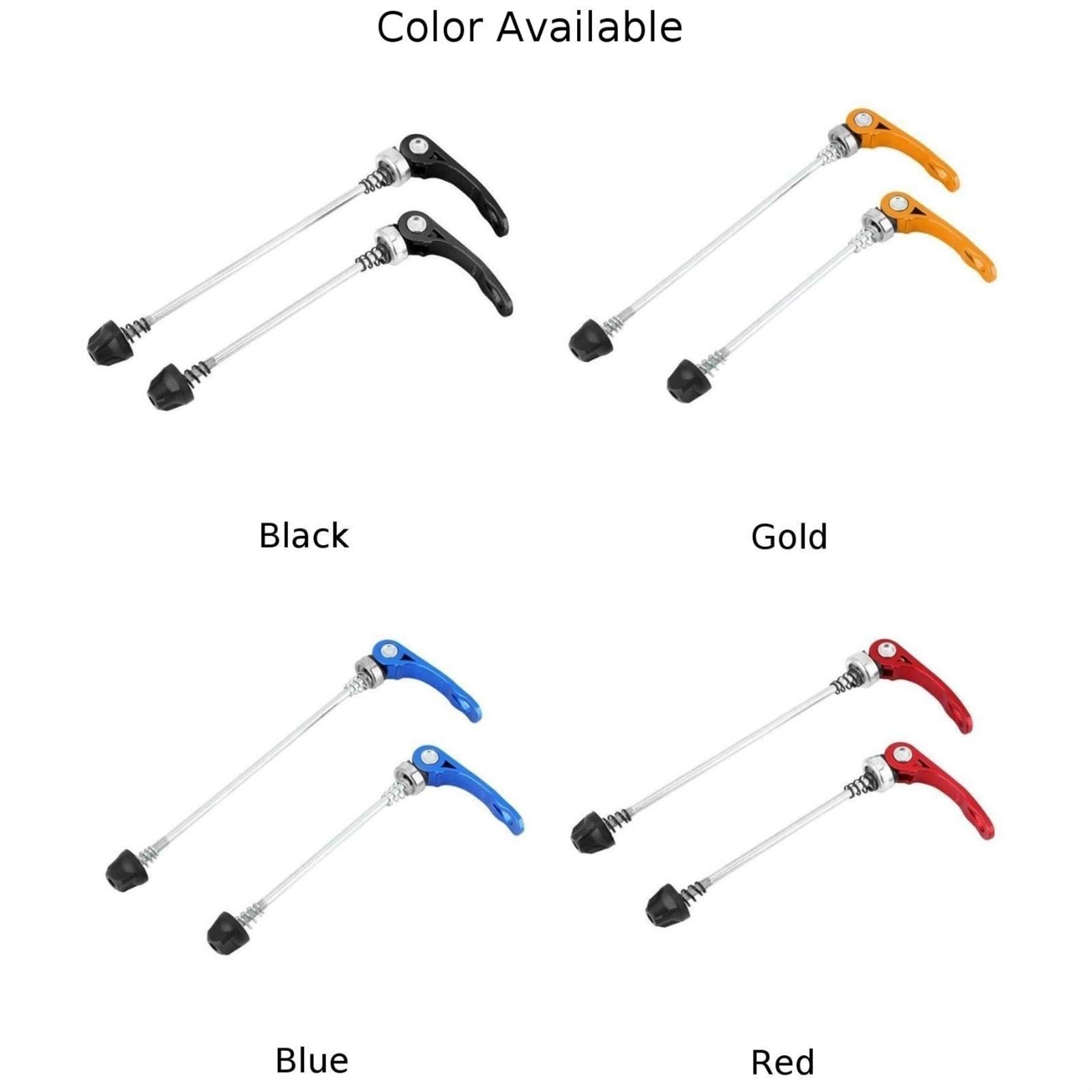 Bicycle Accessories Lock Bike Skewers Tools Sports MTB Road Bicycle Quick Release Front Rear Axle Bike Parts (Color : Gold)