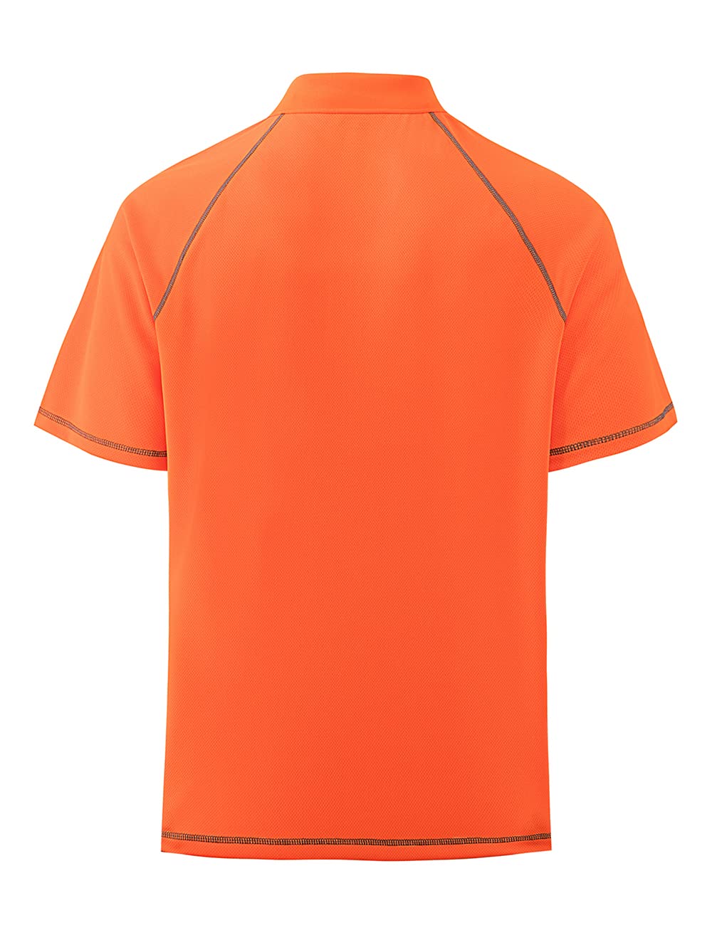 Corna Men's Short Sleeve Mesh Polo Shirts Moisture Wicking Performance Golf Polo(HI VIZ Orange,XXL)