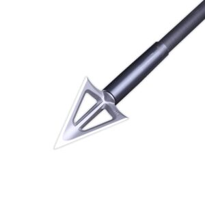 YIXINHONG 6-Pack Stainless Steel Fixed Blade Broadheads 100 Grain 1-1/8" Cut Premium Solid Arrow Tip for Archery Hunting for Crossbow and Compound Bow