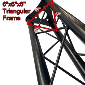 DJ Triangle Truss Extension Lighting System by GRIFFIN | Mounts on your Speaker Stands | Trussing Stage Kit for Smoke Machines & Dance Can Lights | C Clamps Mounting Brackets & Platform Hardware Set