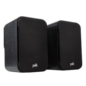 Polk Signature Elite ES10 Surround Loudspeaker - Hi-Res Audio Certified, Dolby Atmos & DTS:X Compatible, 1" Tweeter & 4" Woofer, Power Port Technology for Effortless Bass (Pair, Stunning Black)