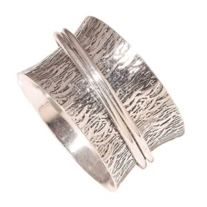 925 Sterling Silver Spinner Ring Meditation ring statement ring Simple Ring (9)