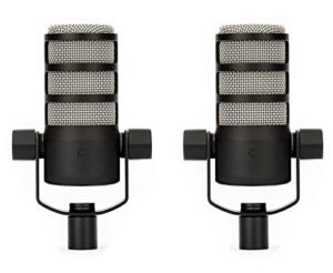 rode podmic broadcast-grade dynamic microphone for podcast application, 2-pack