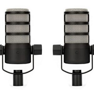 Rode PodMic Broadcast-Grade Dynamic Microphone for Podcast Application, 2-Pack