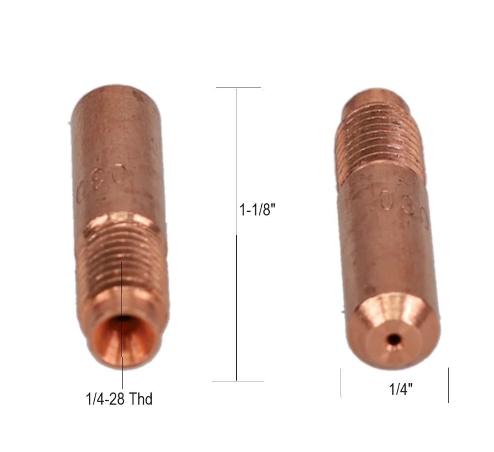 STARTECHWELD 000067 Mig Welding Contact Tips .030" 000-067 for Miller M10 M15 M25 M40 M100 Hobart H9 H10 MIG Weld Guns (Pack of 25)