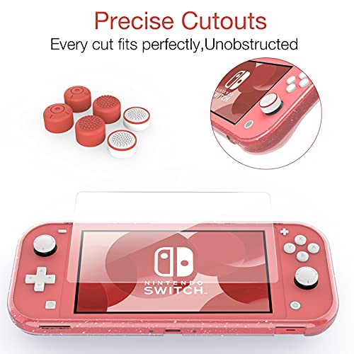 HEYSTOP Case Compatible for Nintendo Switch Lite, Protective Cover for Switch Lite, Screen Protector Case Compatible for Switch Lite with Thumb Grip -Pink, Pink, Protective Storage Bag, Pink, Fashion.