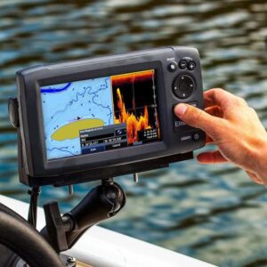 WINDFRD Aluminum Fish Finder Mount with 1.5" / C Size Ball, Medium Arm Marine Electronic/Depth Finder Mount for Boat, High Salt Water Resistant, Compatible with Garmin, Lowrance and More