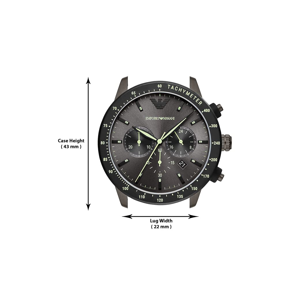 Emporio Armani Emporio Armani Chronograph Black Silicone Watch (Model: AR11410)