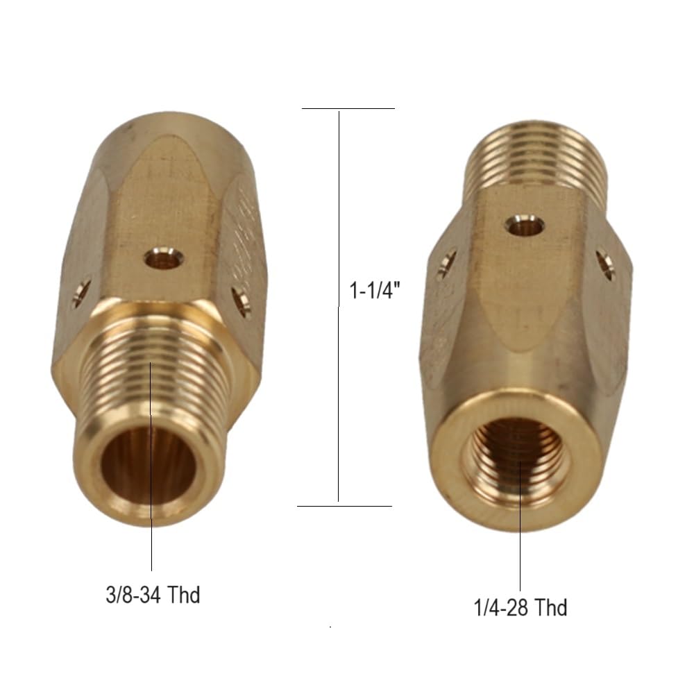 STARTECHWELD 169-728 Mig Tip Adaptors Gas Diffuser 169728 for Miller Welding Gun M25, M40 (Pack of 5)