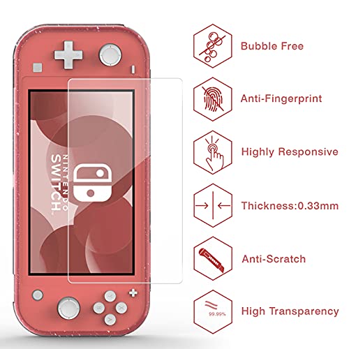 HEYSTOP Case Compatible for Nintendo Switch Lite, Protective Cover for Switch Lite, Screen Protector Case Compatible for Switch Lite with Thumb Grip -Pink, Pink, Protective Storage Bag, Pink, Fashion.