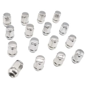 cartclan golf cart chrome lug nuts, suitable for yamaha/gem 12mmx1.25" pack of 16