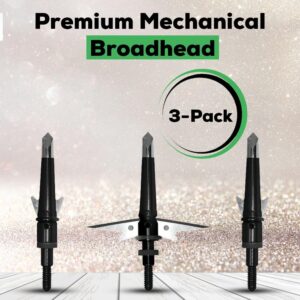 CenterPoint Archery AXCPBH100 DEADPOINT 100-Grain Mechanical Broadhead, 3-Pack