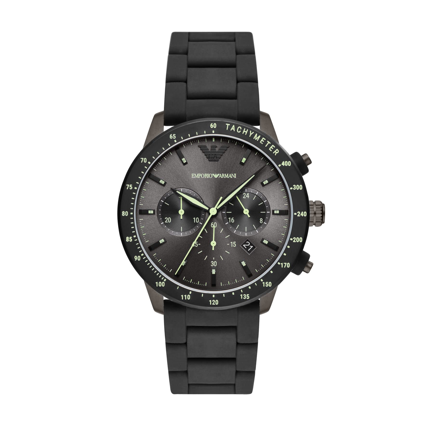 Emporio Armani Emporio Armani Chronograph Black Silicone Watch (Model: AR11410)