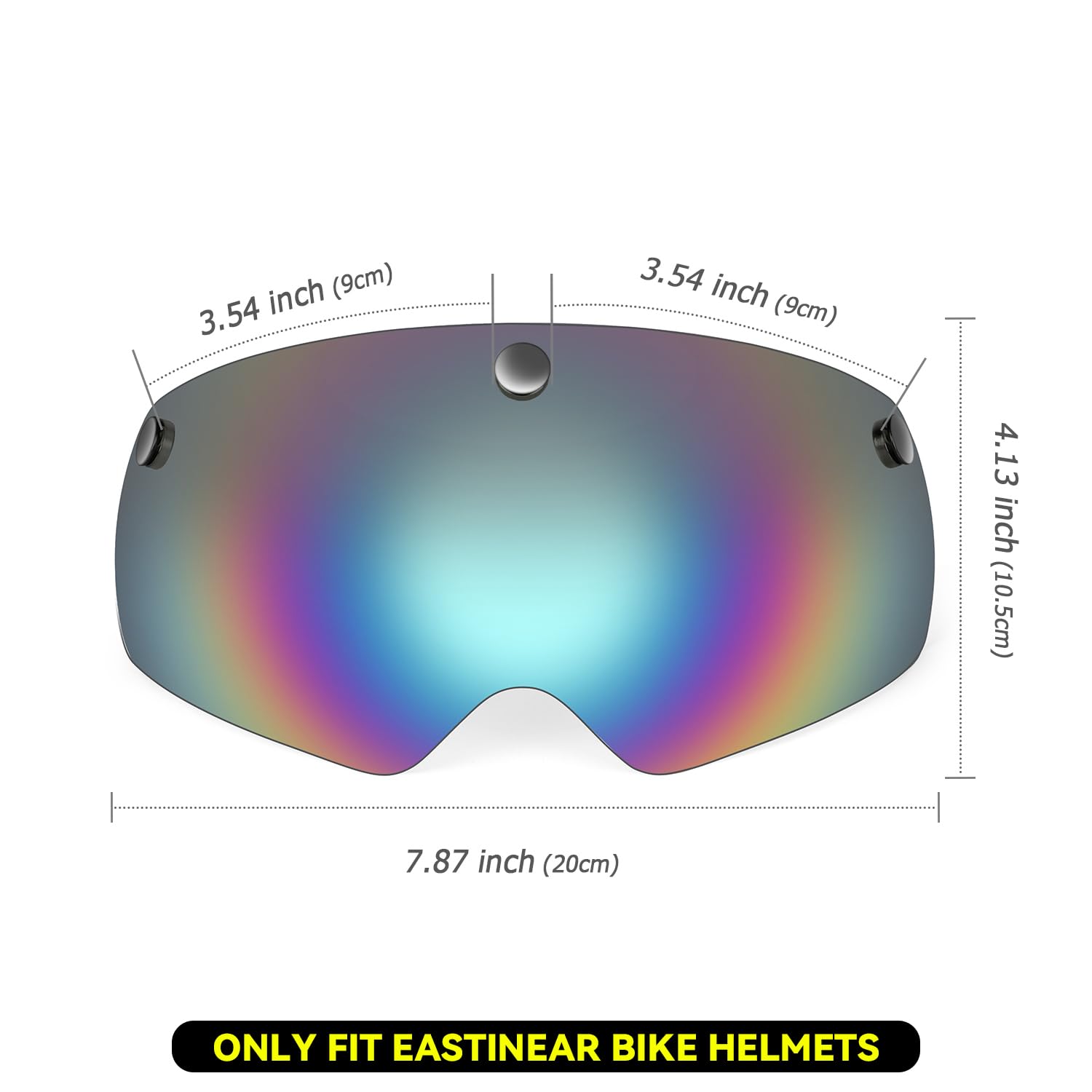 EASTINEAR Magnetic Goggles for Bike Helmets Detachable Visor for Bicycle Helmet Removable Sun Shield for Cycling Helmet (Colorful)