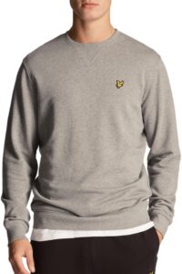 lyle & scott men's logo sweatshirt, grey, l