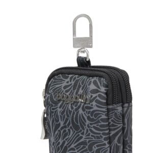 Baggallini womens On the Go Mini Pouch, Midnight Blossom Print, Black US