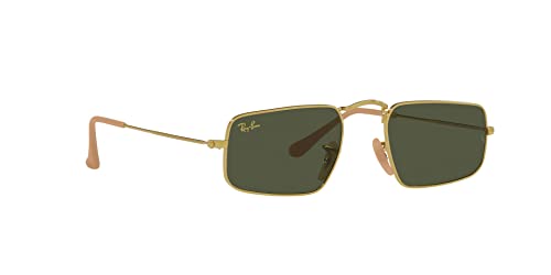 Ray-Ban RB3957 Julie Rectangular Sunglasses, Legend Gold/Green, 49 mm