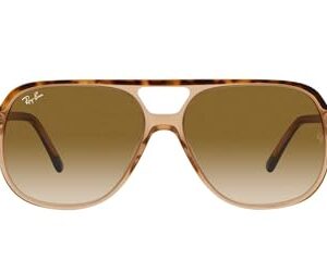 Ray-Ban RB2198 Bill Square Sunglasses, Havana On Transparent Brown/Clear Gradient Brown, 56 mm