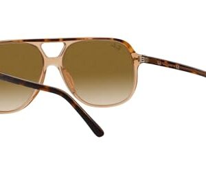 Ray-Ban RB2198 Bill Square Sunglasses, Havana On Transparent Brown/Clear Gradient Brown, 56 mm