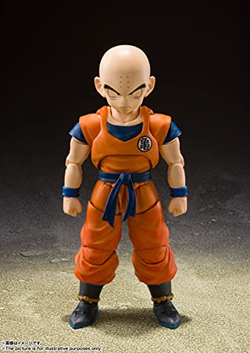 TAMASHII NATIONS - Dragon Ball Z - Krillin Earth's Strongest Man, Bandai Spirits S.H.Figuarts Action Figure