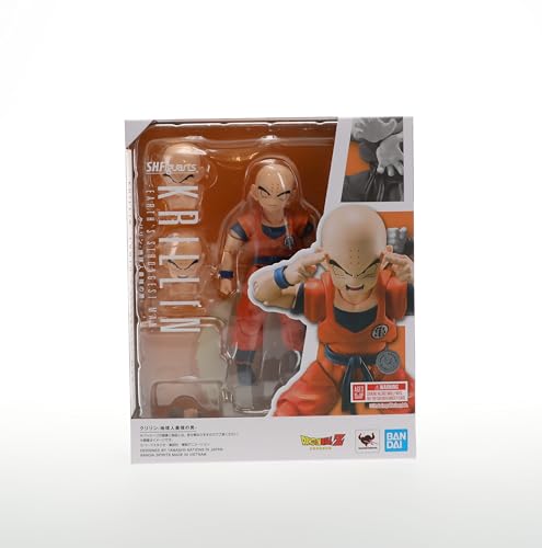 TAMASHII NATIONS - Dragon Ball Z - Krillin Earth's Strongest Man, Bandai Spirits S.H.Figuarts Action Figure