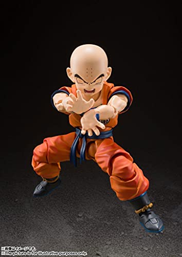 TAMASHII NATIONS - Dragon Ball Z - Krillin Earth's Strongest Man, Bandai Spirits S.H.Figuarts Action Figure