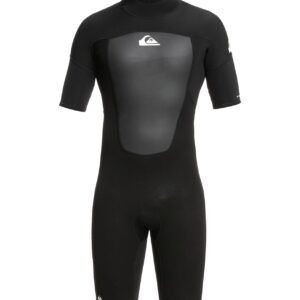 Quiksilver Mens 2/2 Sessions Short Sleeve Chest Zip Springsuit - Black | Large