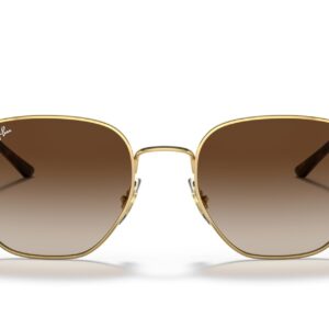 Ray-Ban RB3682 Square Sunglasses, Gold/Gradient Brown, 51 mm