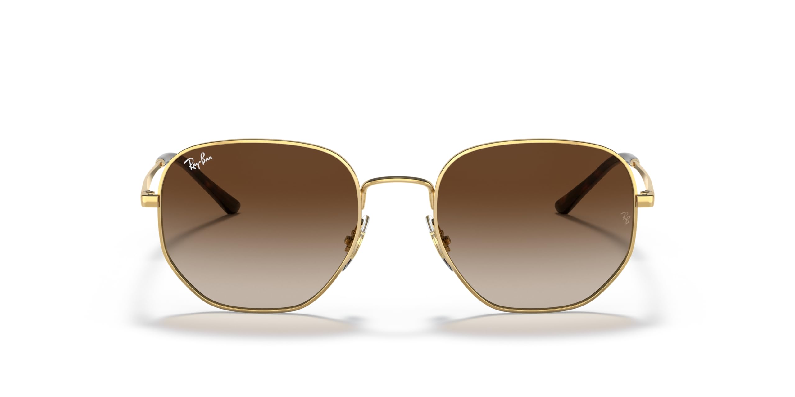 Ray-Ban RB3682 Square Sunglasses, Gold/Gradient Brown, 51 mm