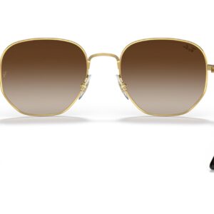 Ray-Ban RB3682 Square Sunglasses, Gold/Gradient Brown, 51 mm