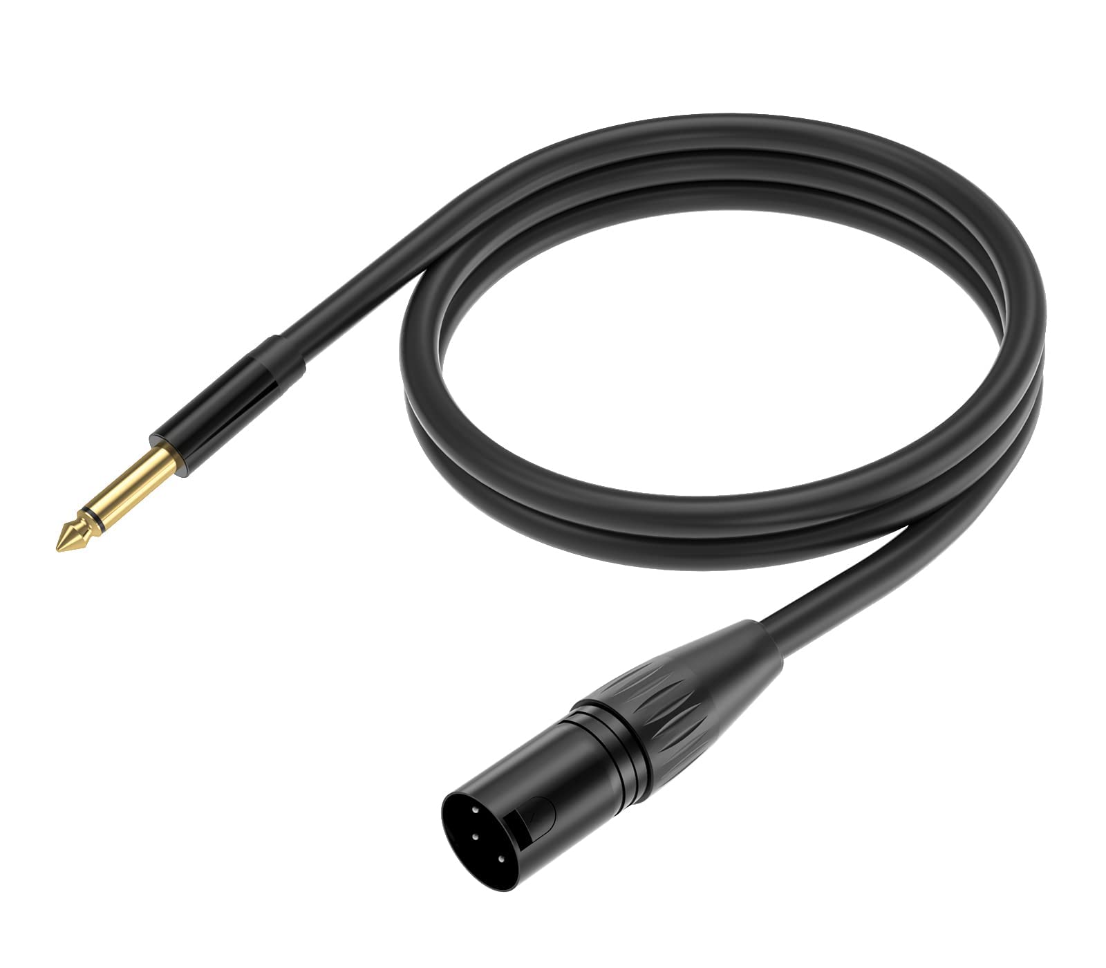 Yinker XLR Male to 1/4 Microphone Cable, 6.35mm TS to 3-PIN XLR Male Microphone Mic Mord Interconnect Cable - 5ft/1.5m 2pack