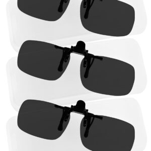 Yogo Vision Clip on Sunglasses for Men Women Clip-on Over Prescription Eyeglasses Easy Flip up Polarized Shades (3 Pack)