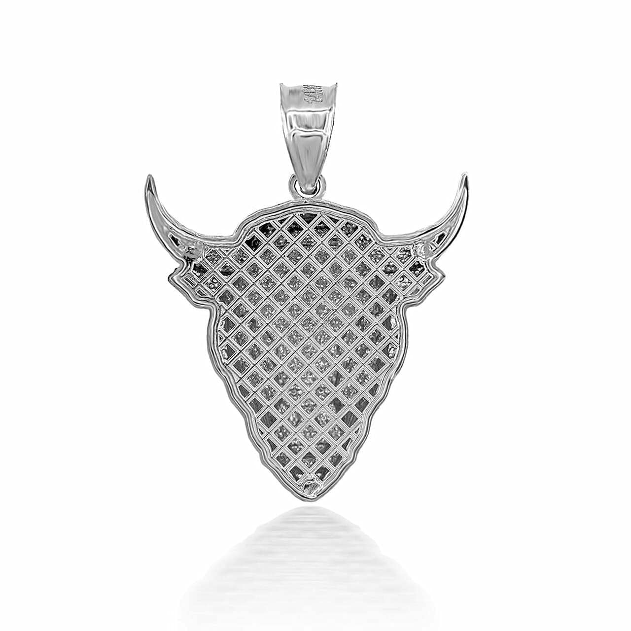 Certified 925 Sterling Silver Taurus Bull Head Animal Pendant Necklace, 20"