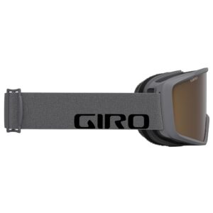 Giro Index 2.0 OTG Ski Goggles - Snowboard Goggles for Men, Women & Youth - Grey Wordmark Strap with Amber Rose Lens