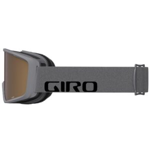 Giro Index 2.0 OTG Ski Goggles - Snowboard Goggles for Men, Women & Youth - Grey Wordmark Strap with Amber Rose Lens