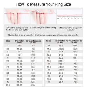 Mameloly 3.8mm Wedding Bands for Women Cubic Zirconia Full Eternity Stackable Engagement Promise Rings for Her Size 7