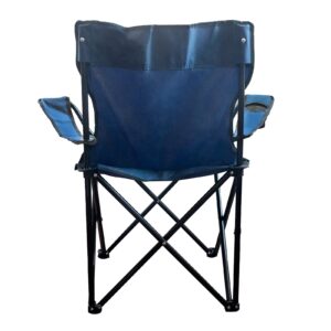 MetaKit Camping Chair Portable Folding Camp Chair for Outdoor Beach Fishing Picnic Sports Chair with Cup Holder (Dark Blue)