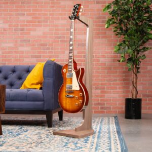 Gator Frameworks Elite Series Hanging Wooden Guitar Stand in Driftwood Grey Finish Fits Acoustic and Electric (GFW-ELITEGTRHNGSTD-GRY)