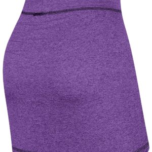 MOQIVGI Womens Golf Skirt High Waist Knee Length Casual Summer Dressy Trendy Cute Athletic Skorts Skirts with Pockets Shorts Sports Clothing Purple Medium