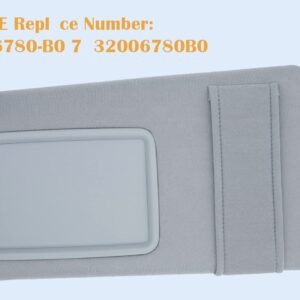 Left Driver Side Sun Visor Compatible with 2007 2008 2009 2010 2011 Toyo-ta Camry and Camry Hybrid Without Sunroof Replaces Model 74320-06780-B0(Gray)