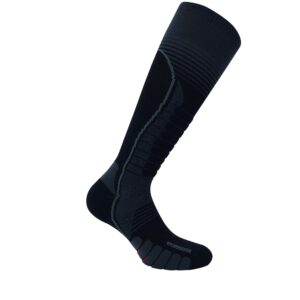 Eurosock unisex adult Silver Supreme skiing socks, Deep Black, Medium US