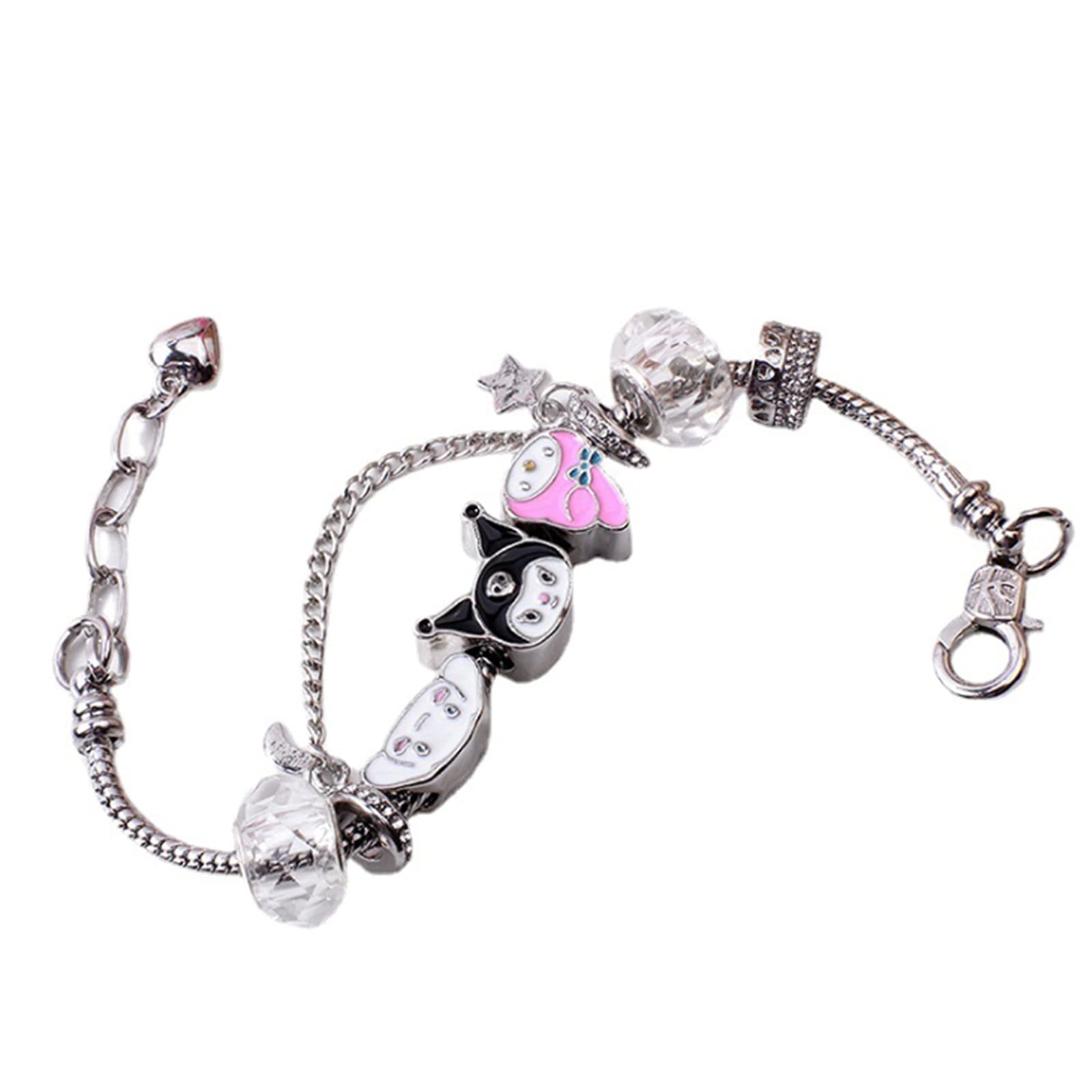 Gonii Cute Anime Cosplay Bracelets Cute Cartoon Bracelets My Cosplay Melody Gift for Fans and Womens (silver, 18cm)