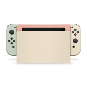 Tacky Design Pastel Classic Skin Compatible with Nintendo Switch Skin Wrap, Color Blocking, Compatible with Nintendo Switch Stickers Skin, Premium 3M Vinyl Full Cover Decal